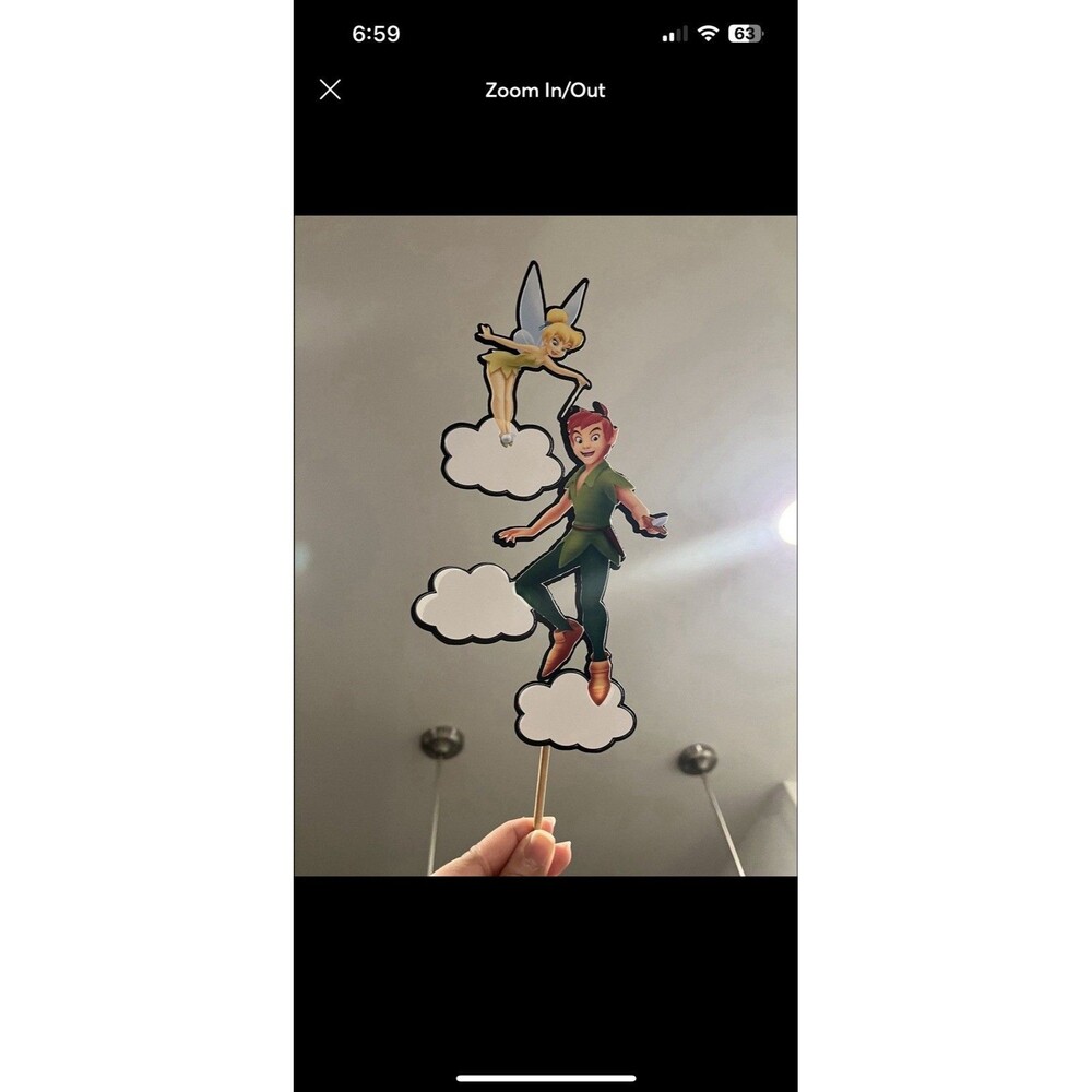 Peter Pan And Tink Cake Topper Flying Boy Birthday Party Decor